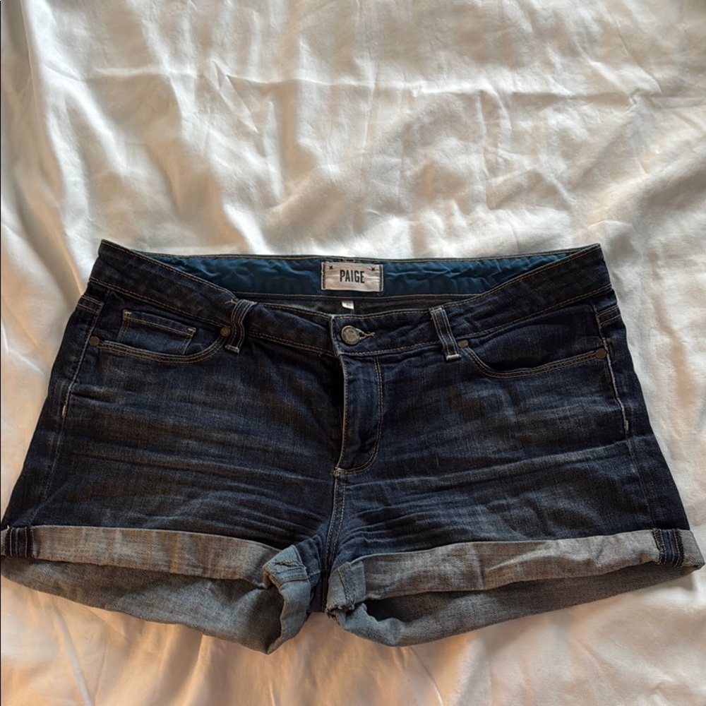 PAIGE Women's Indigo Jean Shorts